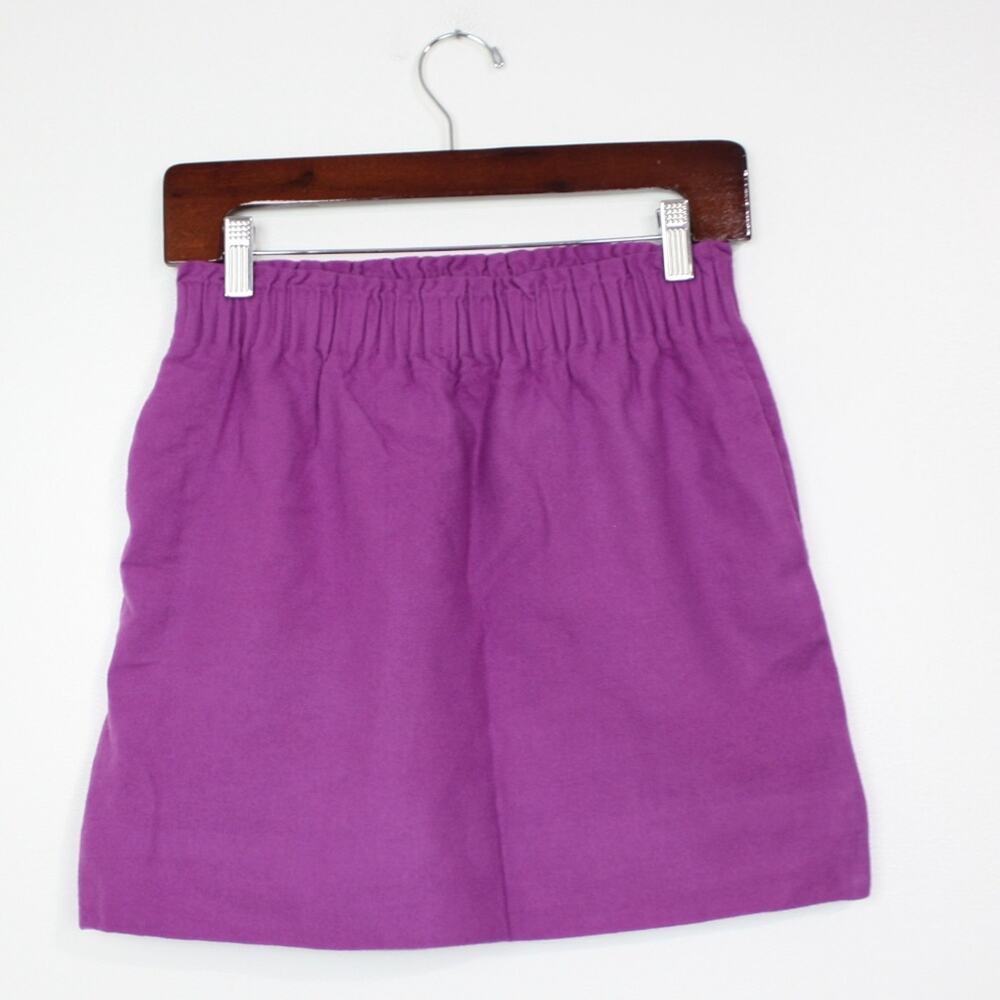 J. Crew Skirt Women's Size 00 Purple Wool Mini Skirt